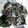 Fiore artificiale ortensia vintage 11 rami DIY matrimonio decorazione casa floreale - Zircone Blu Porpora