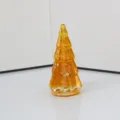 Mini árbol de Navidad artesanal de piedra de cristal, detalle decorativo para escritorio. - Citrino