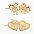 Gold stainless steel heart locket pendant DIY relief cross tree jewelry accessories - Style 6