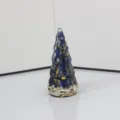 Estatuilla de árbol de navidad de piedra de cristal natural decoración de escritorio. - Lapislázuli