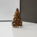 Natural Crystal Christmas Tree Ornament Brown Gemstone Figurine Tabletop Car Decor Gift - 5x5x8.5cm / Tiger Eye Stone Bracelet