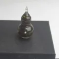 Detailed view of mini gourd crystal stone ornament, ideal for elegant desktop decoration. - Labradorite