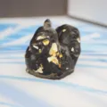 Cute black resin hen figurine with gold foil accents, perfect desktop ornament and home decor. - Obsidian
