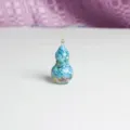 Mini crystal stone resin gourd figurine desktop ornament for bonsai fish tank micro landscape decor - Blue Turquoise