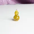 Crystal stone resin gourd desktop ornament, cute micro landscape decoration for fish tank. - Yellow Rutilated