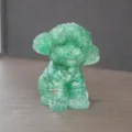 Grüne Harz Pudel Figur Kristall Hund Statue Süße Heimdekoration Tisch Ornament Geschenk - Aventurin-Jade