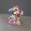 Bunte Kristall Harz Pudel Figur Handgemachte Edelstein Hund Skulptur Desktop Heim Dekor - Bunte Muschel