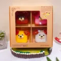 Cute bread squishy toy set of 4 simulation cute bear stress relief TPR toys for kids adults. - Puppy Toast