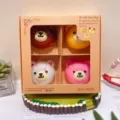 Cute cartoon bear bread squishy toy set, 4 styles soft slow rising decompression toy for kids. - Bear Bread