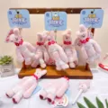Creative plush rabbit companion pen cute neutral gel pen student stationery gift detail view - Rabbit / 0.5mm