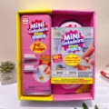 Creative mini fridge blind box toy set with cute miniature accessories for kids play and collection. - Pink