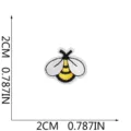 Cute cartoon bee embroidery patch for clothing DIY denim jacket badge decoration 2cm - Little Bee (W35MD-04-26)