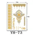 Adesivo per tatuaggio temporaneo metallico oro argento impermeabile design geometrico corpo - YH-73