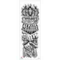 Manga de tatuaje temporal impermeable para brazo, pegatina de tatuaje negra de estilo gótico. - TQB-333 / 170*480mm