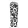 Waterproof temporary tattoo sticker full arm black rose clock design for men and women - TQB-335 / 170*480mm