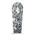 Pegatina de tatuaje temporal de brazo entero impermeable negro blanco ángel caballero rosa - TQB-281 / 170*480mm