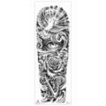 Pegatina de tatuaje temporal impermeable para brazo completo, diseño realista en negro y gris. - TQB-324 / 170*480mm