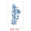 Semi-permanent juice tattoo sticker with elegant lettering and lotus flower design, waterproof. - GZS-142