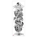 Pegatina de tatuaje temporal de dragón en blanco y negro impermeable brazo tatuaje falso - TQB-283 / 170*480mm
