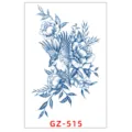 Adesivo per tatuaggio temporaneo impermeabile succo d'erba uccello fiore design blu arte - GZ-515