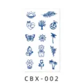 Pegatina de tatuaje temporal de hierbas planta botánica linda impermeable diseño pequeño duradero. - CBX-002