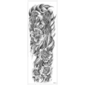 Autocollant de tatouage temporaire imperméable pour bras entier motif aigle et pivoine. - TQB-319 / 170*480mm