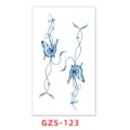 Adhesivo de tatuaje de jugo de mariposa impermeable semipermanente con elegante diseño de vid. - GZS-123