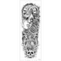 Autocollant de tatouage temporaire étanche pour bras entier au design gothique sombre. - TQB-318 / 170*480mm