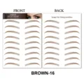 6D autocollants de tatouage de sourcils imperméables marron 16 maquillage naturel - BROWN-16
