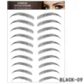 Pegatina de Tatuaje de Cejas Negro-09 Impermeable Larga Duración Cejas Falsas Maquillaje - BLACK-09