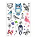 Niños pegatinas de tatuaje temporal impermeable animal flamenco arte corporal diseño hoja - TH-22 / 148*210MM