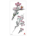 Hoja de tatuaje temporal floral de acuarela pegatina de arte corporal botánico falso diseño. - Patrón TL-171 / 90*190mm