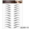 6D pegatinas de tatuaje de cejas impermeables maquillaje de cejas postizas pro - BLACK-10