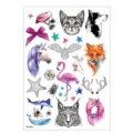 Pegatinas de tatuaje temporal impermeables para niños diseño bonito de unicornio flamenco - TH-23 / 148*210MM