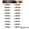 Pegatinas de tatuaje de cejas impermeables 6D negras, variante de cejas postizas natural BLACK-04. - BLACK-04