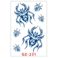 Pegatina de tatuaje temporal de jugo herbal con diseño de araña tribal para arte corporal GZ-231 - GZ-231 / 11x18cm