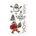 Christmas temporary tattoo sticker sheet waterproof cute cartoon holiday body art design set - SS-11