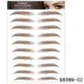 Autocollants de tatouage de sourcils imperméables marron 6D faux sourcils longue durée - BROWN-02