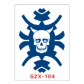 Herbal tattoo sticker waterproof long lasting cool skull tribal design temporary body art - GZX-104
