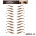 Autocollants de tatouage de sourcils imperméables 6D marron faux sourcils outil de maquillage. - BROWN-10
