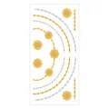 Tatuaje temporal metalico pegatina oro plata impermeable arte corporal brillante - Patrón M-T04