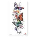 Adhesivo de tatuaje temporal impermeable con mariposas coloridas para brazos y piernas diseño. - XQB-1241 / 11.4x21cm