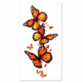 Hoja de pegatina de tatuaje temporal impermeable de mariposa monarca para el cuerpo - XQB-1242 / 11.4x21cm