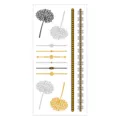 Metallic temporary tattoo sticker, fashion waterproof gold and silver flash body art design. - Pattern M-T09