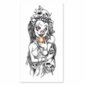 Dark skull clown temporary tattoo sticker gothic waterproof body art transfer decal for men women - XQB-1286