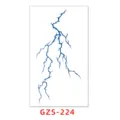 Tatuaje temporal jugo pegatina impermeable realista con diseño de rayo azul genial - GZS-224