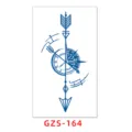 Herbal juice temporary tattoo sticker, semi-permanent waterproof compass arrow design. - GZS-164 / 70*120mm