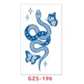 Herbal juice temporary tattoo sticker featuring snake and butterfly design for waterproof wear. - GZS-196 / 70*120mm