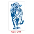 Adhesivo tatuaje temporal tigre azul jugo de hierbas semi permanente impermeable arte - GZS-201