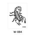 Adhesivo de tatuaje temporal de escorpión impermeable para hombres mujeres, arte corporal negro. - Estilo Forma de Escorpión (W-84)